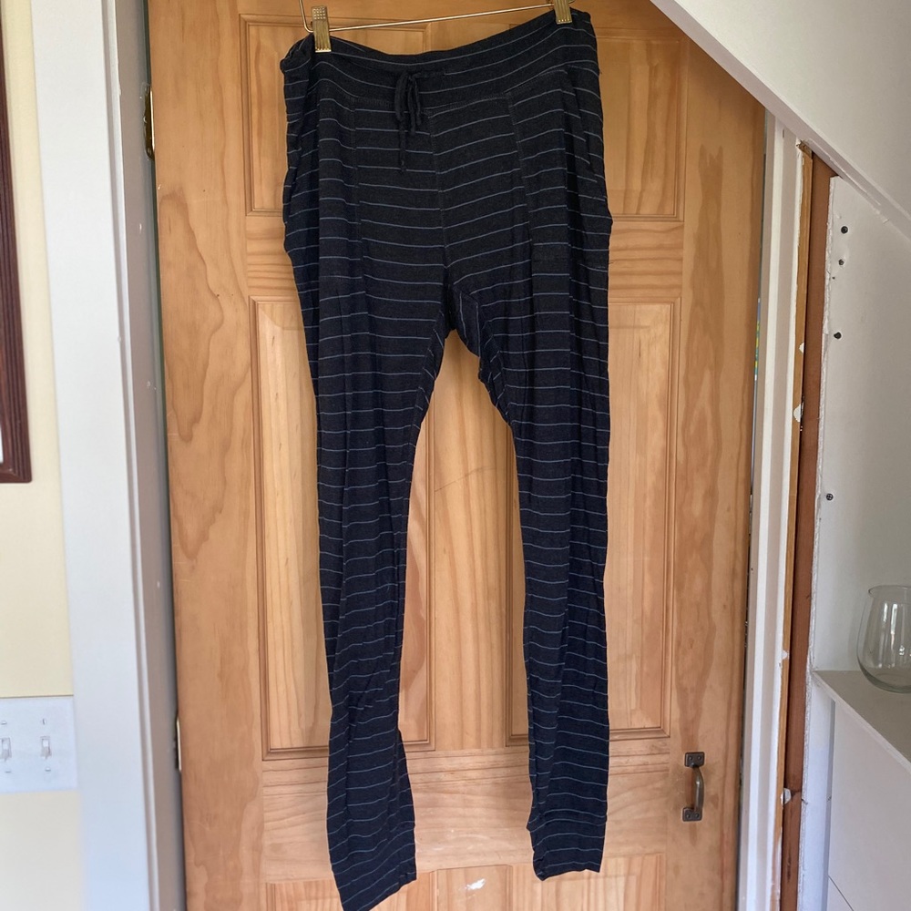 Prana Black Striped Joggers